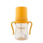 [I-BYEOL Friends] 200ml PESU Nipple straw cup Yellow _ Weighted Straw, FDA approved, BPA Free, Baby, Toddler_ Made in KOREA